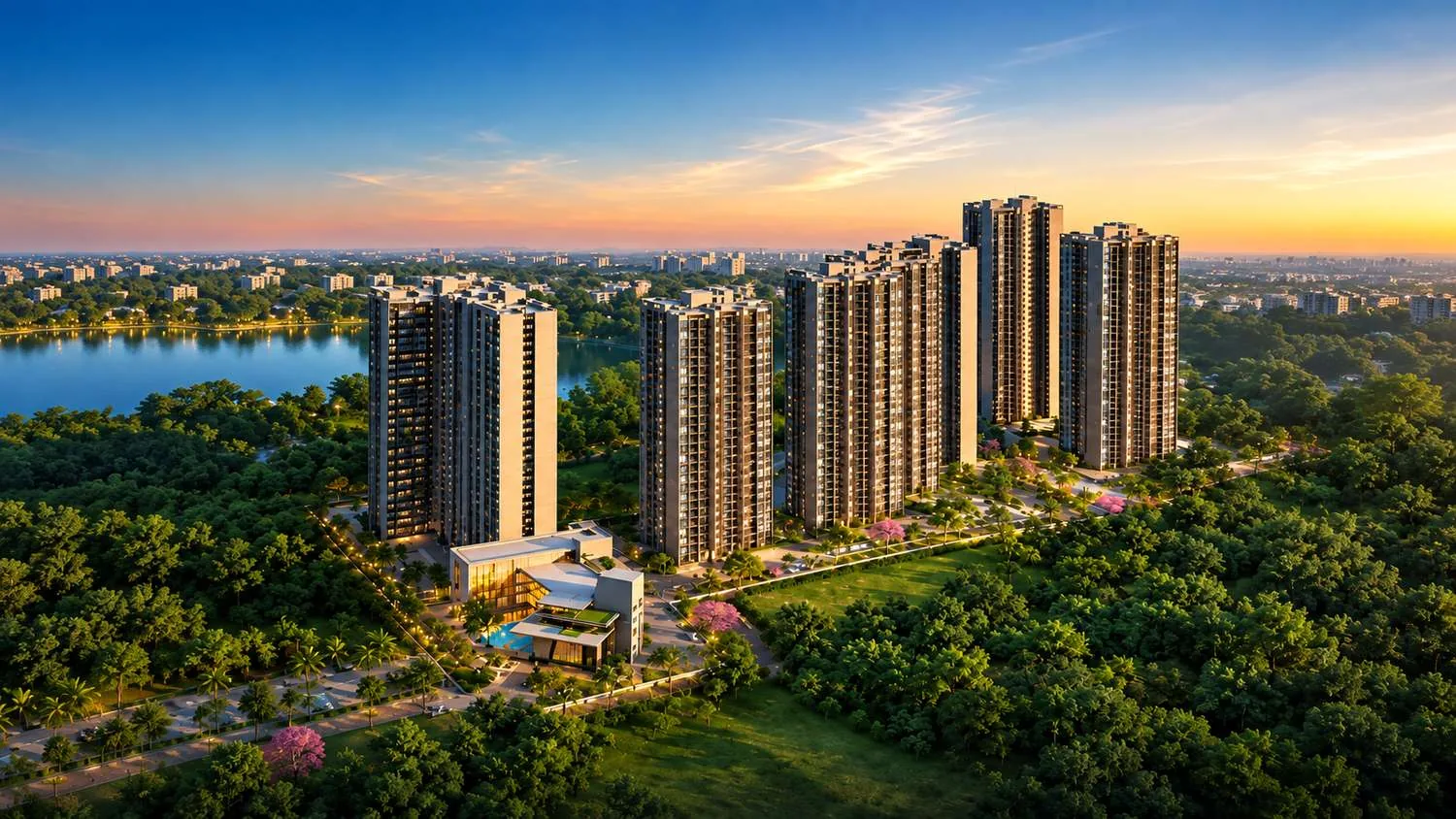 Sattva Lumina lakefront view