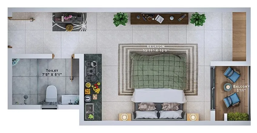 Sattva Lumina Studio floor plan